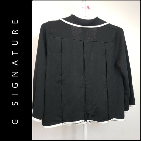 g signature woman open front blazer cardigan black - Picture 8 of 8